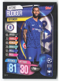 Antonio Rüdiger, Card, 2019-20 Topps Match Attax UEFA Champions League, BASE