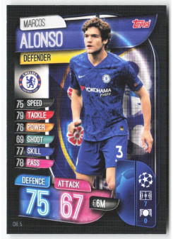 Marcos Alonso, Card, 2019-20 Topps Match Attax UEFA Champions League, BASE