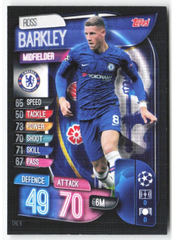 Ross Barkley, Kartička, 2019-20 Topps Match Attax UEFA Champions League, BASE