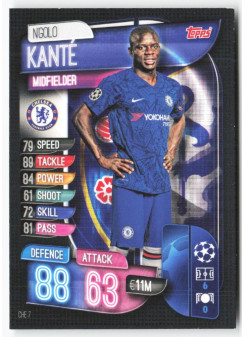 N'Golo Kante, Card, 2019-20 Topps Match Attax UEFA Champions League, BASE
