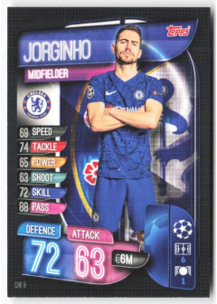 Jorginho, Card, 2019-20 Topps Match Attax UEFA Champions League, BASE