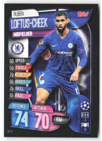 Ruben Loftus-Cheek, Card, 2019-20 Topps Match Attax UEFA Champions League, BASE