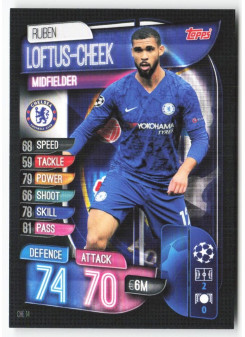 Ruben Loftus-Cheek, Card, 2019-20 Topps Match Attax UEFA Champions League, BASE