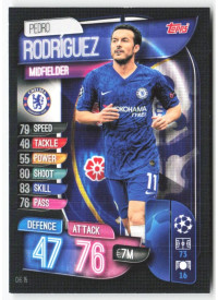 Pedro Rodríguez, Card, 2019-20 Topps Match Attax UEFA Champions League, BASE