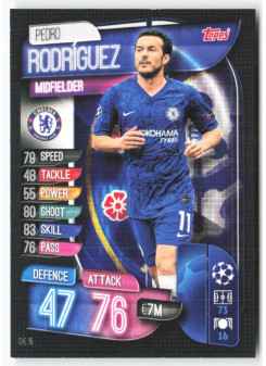 Pedro Rodríguez, Card, 2019-20 Topps Match Attax UEFA Champions League, BASE