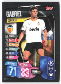 Gabriel Paulista, Card, 2019-20 Topps Match Attax UEFA Champions League, BASE