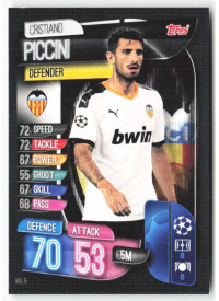 Cristiano Piccini, Card, 2019-20 Topps Match Attax UEFA Champions League, BASE