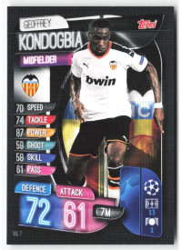 Geoffrey Kondogbia, Card, 2019-20 Topps Match Attax UEFA Champions League, BASE