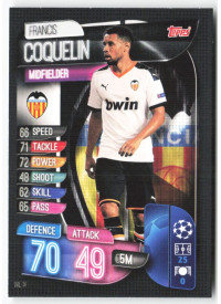 Francis Coquelin, Card, 2019-20 Topps Match Attax UEFA Champions League, BASE