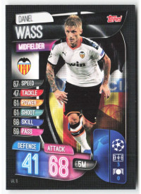 Daniel Wass, Card, 2019-20 Topps Match Attax UEFA Champions League, BASE