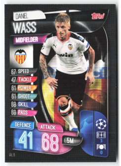 Daniel Wass, Kartička, 2019-20 Topps Match Attax UEFA Champions League, BASE