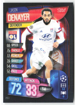 Jason Denayer, Card, 2019-20 Topps Match Attax UEFA Champions League, BASE