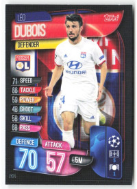 Leo Dubois, Card, 2019-20 Topps Match Attax UEFA Champions League, BASE