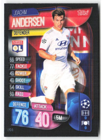 Joachim Andersen, Card, 2019-20 Topps Match Attax UEFA Champions League, BASE