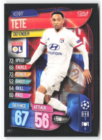 Kenny Tete, Card, 2019-20 Topps Match Attax UEFA Champions League, BASE