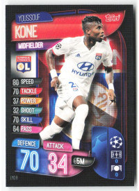 Youssouf Kone, Card, 2019-20 Topps Match Attax UEFA Champions League, BASE