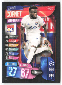 Maxwel Cornet, Card, 2019-20 Topps Match Attax UEFA Champions League, BASE