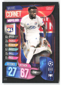 Maxwel Cornet, Card, 2019-20 Topps Match Attax UEFA Champions League, BASE