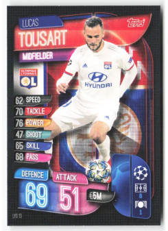 Lucas Tousart, Card, 2019-20 Topps Match Attax UEFA Champions League, BASE