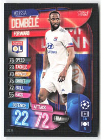 Moussa Dembélé, Card, 2019-20 Topps Match Attax UEFA Champions League, BASE