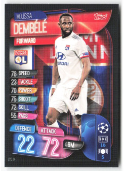 Moussa Dembélé, Card, 2019-20 Topps Match Attax UEFA Champions League, BASE