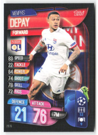 Memphis Depay, Card, 2019-20 Topps Match Attax UEFA Champions League, BASE