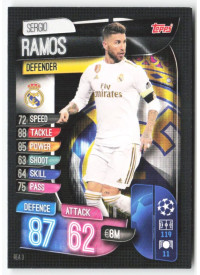 Sergio Ramos, Card, 2019-20 Topps Match Attax UEFA Champions League, BASE