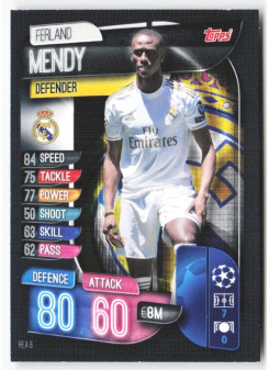 Ferland Mendy, Card, 2019-20 Topps Match Attax UEFA Champions League, BASE