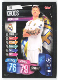 Toni Kroos, Card, 2019-20 Topps Match Attax UEFA Champions League, BASE