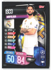 Isco, Card, 2019-20 Topps Match Attax UEFA Champions League, BASE