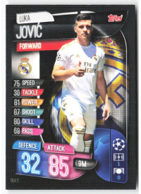 Luka Jović, Card, 2019-20 Topps Match Attax UEFA Champions League, BASE
