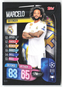 Marcelo, Card, 2019-20 Topps Match Attax UEFA Champions League, BASE