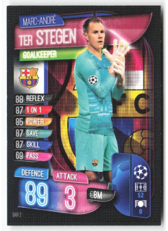 Marc-André ter Stegen, Kartička, 2019-20 Topps Match Attax UEFA Champions League, BASE