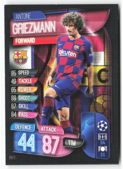 Antoine Griezmann, Kartička, 2019-20 Topps Match Attax UEFA Champions League, BASE