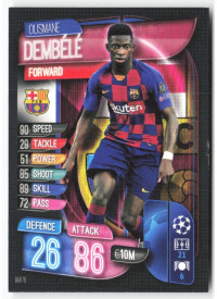 Ousmane Dembélé, Card, 2019-20 Topps Match Attax UEFA Champions League, BASE