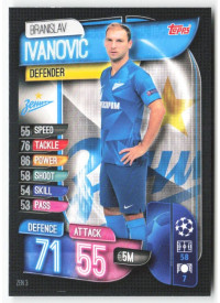 Branislav Ivanovic, Card, 2019-20 Topps Match Attax UEFA Champions League, BASE