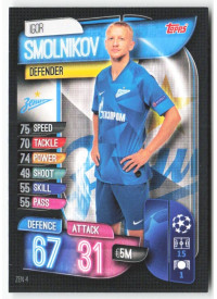 Igor Smolnikov, Card, 2019-20 Topps Match Attax UEFA Champions League, BASE