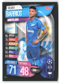 Wilmar Barrios, Card, 2019-20 Topps Match Attax UEFA Champions League, BASE