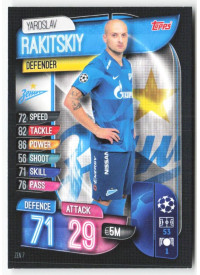 Yaroslav Rakitskiy, Card, 2019-20 Topps Match Attax UEFA Champions League, BASE
