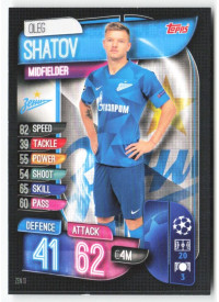 Oleg Shatov, Card, 2019-20 Topps Match Attax UEFA Champions League, BASE