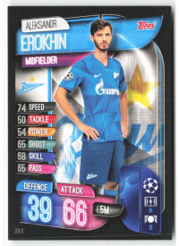 Aleksandr Erokhin, Card, 2019-20 Topps Match Attax UEFA Champions League, BASE
