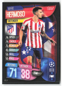 Mario Hermoso, Card, 2019-20 Topps Match Attax UEFA Champions League, BASE