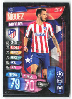 Saúl Ñíguez, Kartička, 2019-20 Topps Match Attax UEFA Champions League, BASE