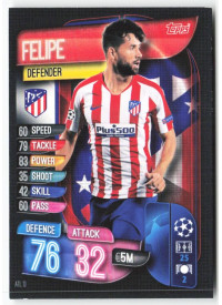Felipe, Card, 2019-20 Topps Match Attax UEFA Champions League, BASE