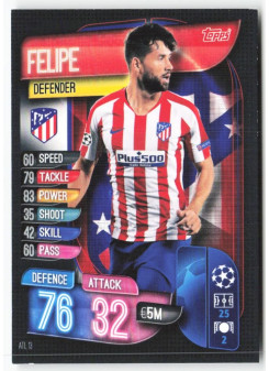 Felipe, Kartička, 2019-20 Topps Match Attax UEFA Champions League, BASE