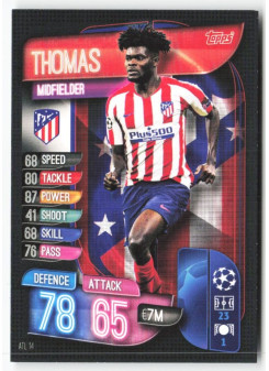 Thomas Partey, Kartička, 2019-20 Topps Match Attax UEFA Champions League, BASE
