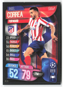 Ángel Correa, Kartička, 2019-20 Topps Match Attax UEFA Champions League, BASE