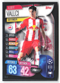Albert Vallci, Card, 2019-20 Topps Match Attax UEFA Champions League, BASE