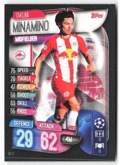 Takumi Minamino, Card, 2019-20 Topps Match Attax UEFA Champions League, BASE