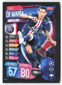 Ángel Di María, Card, 2019-20 Topps Match Attax UEFA Champions League, BASE